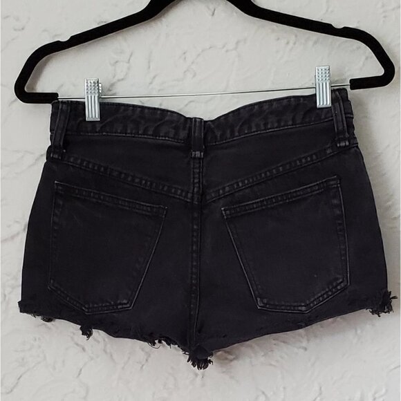 Free People Denim Uptown Button-fly Black Shorts - Picture 5 of 6
